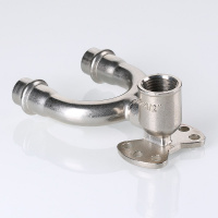 Водорозетка проходная из нержавеющей стали Valtec 15х1/2"
